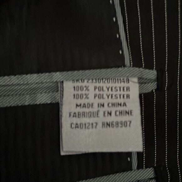 Le Chateau Men’s Black Pinstripe Blazer Size 38 - Picture 14 of 15